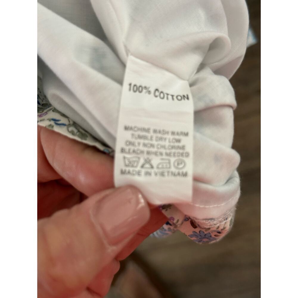 Lallie London Kids Girls's Blue 100% Cotton Floral Print Alice Dress Size 2Y - Picture 6 of 8
